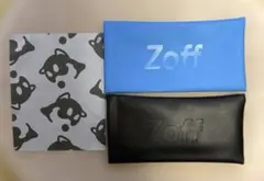 Zoff メガネケース2個&メガネ拭き