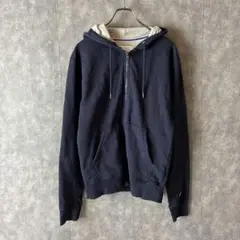 Champion ジップパーカー ネイビー USA規格 ゆるダボメンズ古着