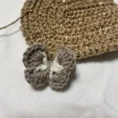ちょうちょ ヘアクリップ かぎ編みハンドメイド 蝶々 baby&kids