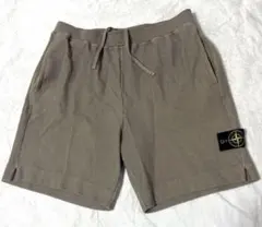 美品【STONE ISLAND】リブニット ハーフパンツ ロゴ　Lのサムネイル