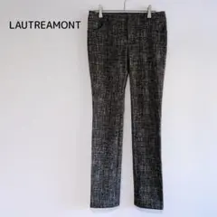 LAUTREAMONT ストレートパンツ グレンチェック風 ブラック系 9号