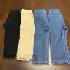 futafuta 、ユニクロ，無印パンツ 4点セット90センチ10分丈