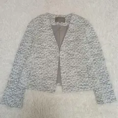 ユナイテッドアローズ　アデイインザライフ　ツイード　ノーカラージャケット　36