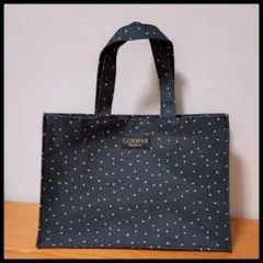 GODIVA 黒と白の水玉トートバッグ