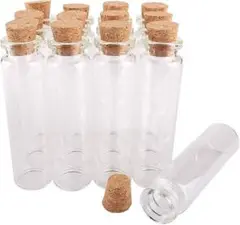 24個入り 20ml コルク付き 透明 ガラス瓶 ボトル DIY クラフト