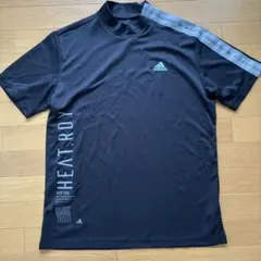 【美品】adidas HEAT.RDY モックネックシャツ ブラック 2XLのサムネイル
