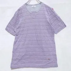アーノルドパーマー マルチボーダーVネック 半袖Tシャツ M ロゴ刺繍のサムネイル