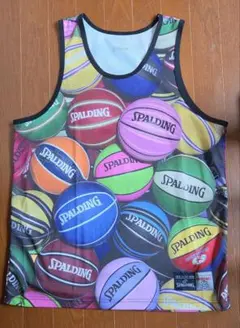 SPALDING バスケットボール柄 タンク タンクトップ