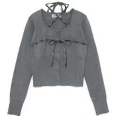 新品未使用 soduk 26SS ribbon cardigan / gray - メルカリ