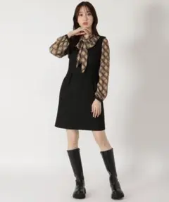 REDYAZEL 千鳥ツイードジップミニジャンスカ