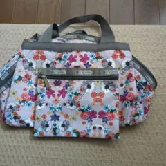 花柄トートバッグポーチ付き　レスポートサック