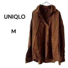 ユニクロ スキッパーシャツ コーデュロイ 長袖 綿 体型カバー カジュアル 万能