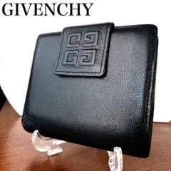 ジバンシー GIVENCHY 二つ折り財布 がま口 コンパクト財布 ブラック 黒