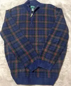 ✨希少✨ LAUREN RALPH LAUREN ハーフジップニット　タータン