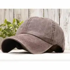 色あせ　ローキャップ　ブラウン 　ビンテージ加工　男女兼用　メンズ レディース