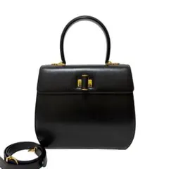 フェラガモ 2WAY ハンドバッグ ターンロック レザー ブラック AT-21