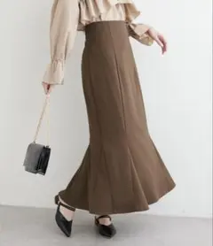 ブラウン ロングスカート