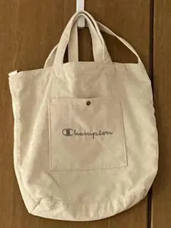 Champion チャンピオン コーデュロイ 2WAY トートバッグ ベージュのサムネイル