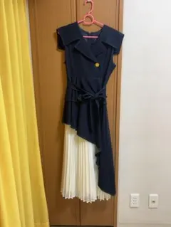 【dazzlin】アシメプリーツトレンチワンピース