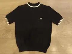 黒 半袖ニット フレッドペリー