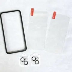 iPhone 15 Plus ガラスフィルム カメラ保護フィルム ガイド枠付き