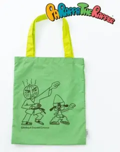 パラッパラッパー グリーン　ロゴトート　PaRappa The Rapper