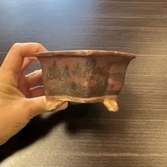 【三州一陽】盆栽鉢 四角 落款あり 三州一陽】盆栽鉢 四角 落款あり - メルカリ