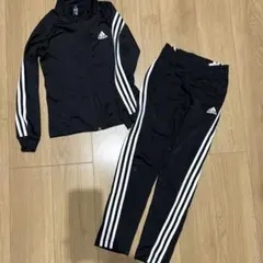 アディダス　140 ジャージ上下　3本ライン　セットアップ　ジュニア