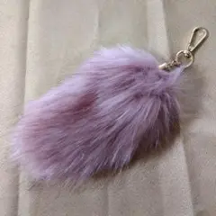 ファーチャーム キーホルダー ピンク