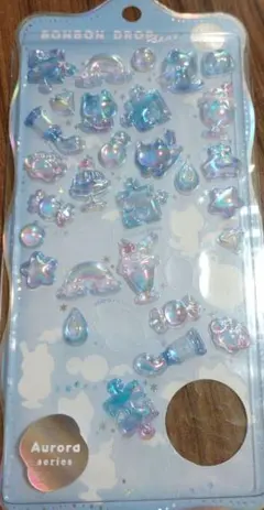ボンボンドロップシール　ちゅるきら　オーロラシリーズ　正規品　おすそわけ　猫