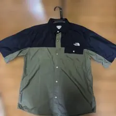 THE NORTH FACE 半袖シャツ ヌプシシャツ ニュートープ×ブラックMのサムネイル