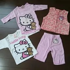 50~70㌢キティーちゃん☆ロンT＆パンツ＆ベスト　4点セット