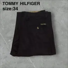 〈ブラック〉TOMMY HILFIGER チノパン 34 古着