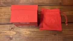DIESEL レッド収納ボックスと巾着袋