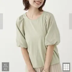 earth music&ecology パフスリーブカットプルオーバー