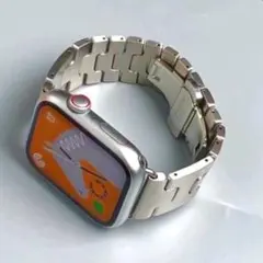 Apple Watch用シルバー Hステンレス ベルト アップルウォッチ