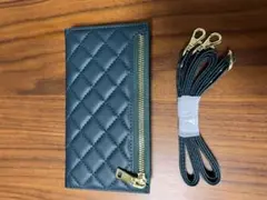 ダークグリーン キルティング iPhoneケース