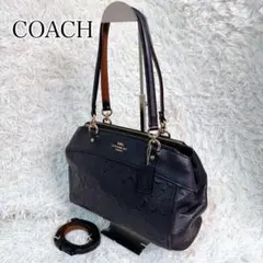 【極美品】COACH ブルック キャリーオール 2way ハンドバック デボスド