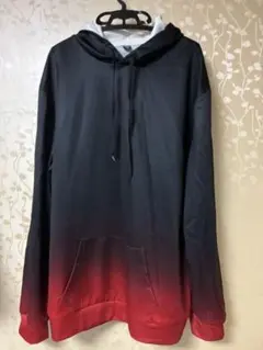 SHEIN パーカー ブラック レッド グラデーション 2XL