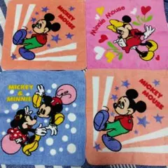ミッキーマウス ループ付きタオル 4枚セット