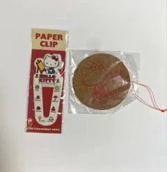 ハローキティ ペーパークリップ コルクコースター セット