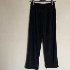 【UNIQLO】ワイドパンツ プリーツ入り 黒 ✨美品✨S