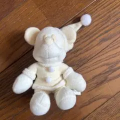 ディズニー　ホワイトクリスマス　ぬいぐるみバッチ ミッキーマウス