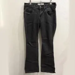 ホリスター 無地 デニムパンツ ブーツカット 2R スミクロ ストレッチ 輸入のサムネイル