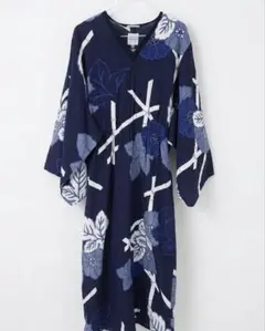 美品】sousou 浴衣 「明かり窓」 濃紫 梅花模様 クリーニング済み 綿