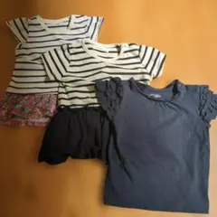 ベビー Tシャツ 3点セット　80 女の子　　まとめ買い
