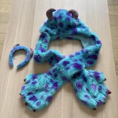ディズニー モンスターズインク サリー マフラーキャップ カチューシャセットのサムネイル