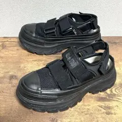 良品☆CONVERSE トレックウェーブ サンダル 黒 23cm 厚底のサムネイル