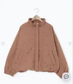 ジプソフィア ジャケット お花 フラワー ガーデンブルゾン ベージュ