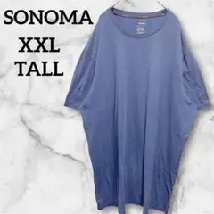 美品✨SONOMA 【XXL TALL】Tシャツ 半袖 青系 メンズ 大きめ